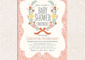 Baby Shower Brunch Invitation Wording Petite Brunch Custom Printable Baby Shower Brunch