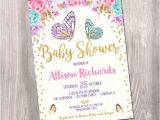 Baby Shower butterfly theme Invitations butterfly Baby Shower Invitation butterfly Invitation