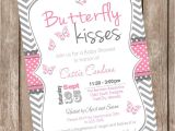Baby Shower butterfly theme Invitations butterfly Kisses Baby Shower Invitation butterfly Baby Shower