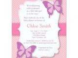Baby Shower butterfly theme Invitations Elegant Purple butterfly Baby Shower 4 25×5 5 Paper