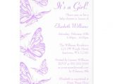 Baby Shower butterfly theme Invitations Pretty Purple butterfly Baby Shower Invitations 5" X 7