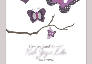 Baby Shower butterfly theme Invitations Purple butterfly Baby Shower Invitations