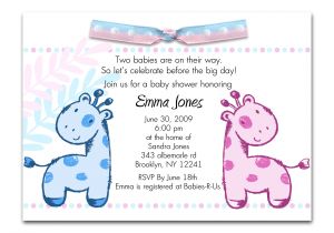 Baby Shower Invit Printable Baby Shower Invitations Twins