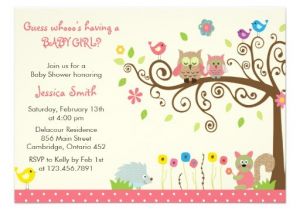 Baby Shower Invitation Cards for Girls Cute Pink Owl Girl Baby Shower Invitations Personalized