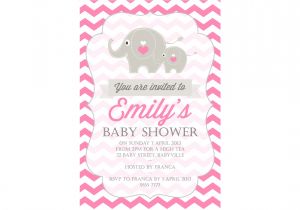 Baby Shower Invitation Details Cute Elephant Baby Shower Invitation – Li Designs