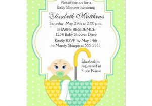 Baby Shower Invitation Ideas for Unknown Gender Gender Unknown Umbrella Baby Shower Invitation 5" X 7