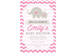 Baby Shower Invitation Information Cute Elephant Baby Shower Invitation – Li Designs