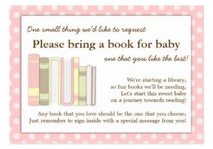 Baby Shower Invitation Inserts Bring Book Baby Shower Bring A Book Insert