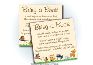 Baby Shower Invitation Inserts Bring Book Bring A Book Baby Shower Invitation Insert Printable