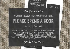 Baby Shower Invitation Inserts Bring Book Please Bring A Book Instead Of A Card Insert for Baby