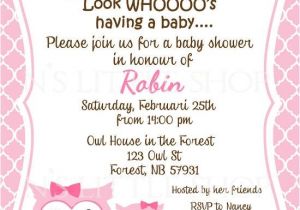 Baby Shower Invitation Language Owl Sayings for Baby