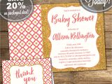 Baby Shower Invitation Packages Baby Shower Package Invitation Thank You Card Baby Girl