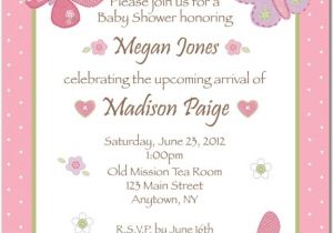 Baby Shower Invitation Sayings for A Girl Wording for Baby Shower Invitation
