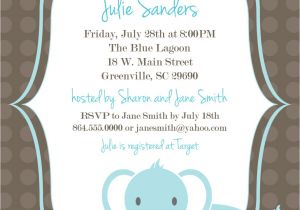 Baby Shower Invitation Templates Free Printable Baby Shower Invitation Elephant Boy Light Blue