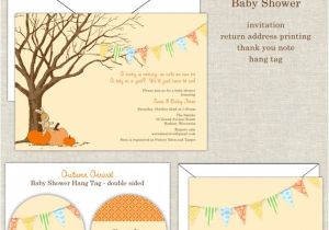 Baby Shower Invitation Wording for Early Arrival Autumn Arrival Baby Shower Invitation In Yellow & orange