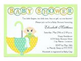Baby Shower Invitation Wording Ideas for Unknown Gender Gender Unknown Umbrella Baby Shower Invitation
