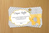 Baby Shower Invitations and Diaper Raffle Tickets Elephant Baby Shower Diaper Raffle Ticket Diaper Raffle Card