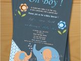 Baby Shower Invitations and Thank You Cards Boy Baby Shower Invitation Free Thank You Card Included Baby