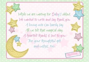 Baby Shower Invitations and Thank You Cards Twinkle Little Star Thank You Cards soft Pastel Moon Sweet