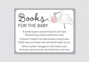 Baby Shower Invitations Books Instead Of Cards Stork Baby Shower Bring A Book Instead Of A Card Invitation