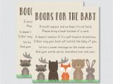 Baby Shower Invitations Books Instead Of Cards Woodland Baby Shower Bring A Book Instead Of A Card Invitation