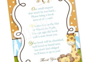 Baby Shower Invitations Books Instead Of Cards Wording to ask for Baby Books Instead Of the Card