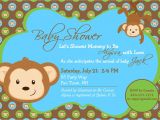 Baby Shower Invitations Boy Monkey theme Monkey Baby Shower Invitation Boy Invitation Monkey Shower