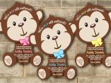 Baby Shower Invitations Boy Monkey theme Monkey Baby Shower Invitations Jungle Baby Shower Invitation