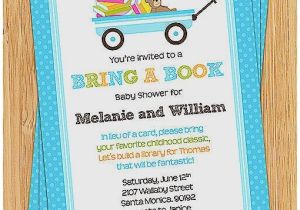 Baby Shower Invitations Bring A Book Instead Of Card Baby Shower Invitation New Baby Shower Invitation Wording