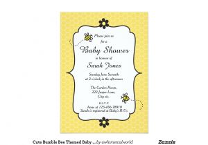 Baby Shower Invitations Bumble Bee theme Cute Bumble Bee themed Baby Shower Invitation