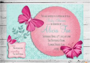 Baby Shower Invitations butterfly theme 301 Moved Permanently