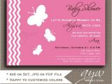 Baby Shower Invitations butterfly theme butterfly Baby Shower Invitation Girl butterfly Baby