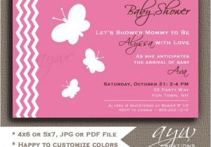 Baby Shower Invitations butterfly theme butterfly Baby Shower Invitation Girl butterfly Baby