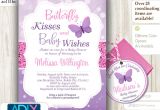 Baby Shower Invitations butterfly theme Purple butterfly Baby Shower Invitations Party Xyz