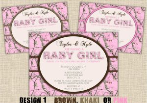 Baby Shower Invitations Camouflage Hunting Pink Camo Baby Shower Invitation Girl by Maryspartydesigns