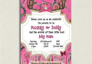 Baby Shower Invitations Camouflage Hunting Pink Camo Baby Shower Invitations