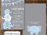Baby Shower Invitations Elephant Elephant Baby Shower Invitation Co Ed Baby Shower Invitation