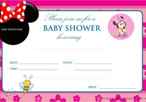 Baby Shower Invitations for Girls Minnie Mouse Free Printable Mickey Mouse Baby Shower Invitation