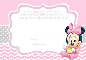 Baby Shower Invitations for Girls Minnie Mouse Free Printable Minnie Mouse Baby Shower Invitation