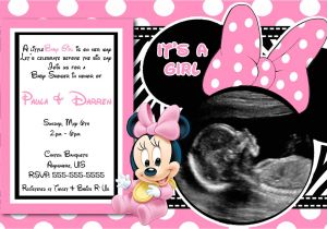 Baby Shower Invitations for Girls Minnie Mouse Pink Minnie Mouse Baby Shower Invitations
