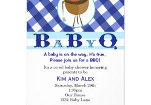 Baby Shower Invitations for Men Babyq Bbq Mens Baby Boy Shower Blue Invitations