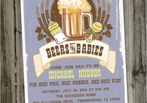 Baby Shower Invitations for Men Beers and Babies Male Baby Shower Invitation for by