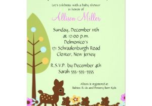 Baby Shower Invitations for Triplets Baby Deer Triplets Baby Shower Invitation