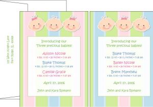 Baby Shower Invitations for Triplets Baby Shower Invitations for Triplets Party Xyz