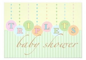 Baby Shower Invitations for Triplets Triplets Baby Shower Invitation