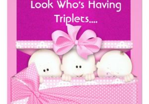 Baby Shower Invitations for Triplets Triplets Girls Baby Shower Invitation