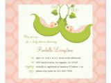 Baby Shower Invitations for Twin Girls Peas In A Pod Girl Twins Baby Shower Invitation