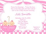 Baby Shower Invitations for Twin Girls Twin Baby Girls Shower Invitation Twins by thebutterflypress