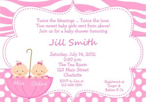 Baby Shower Invitations for Twin Girls Twin Baby Girls Shower Invitation Twins by thebutterflypress