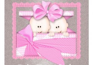 Baby Shower Invitations for Twin Girls Twin Girls Pink Baby Shower Invitations